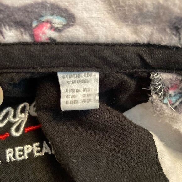 PJ Salvage dog & cat print flannel pj top w/ big pockets - Picture 12 of 14